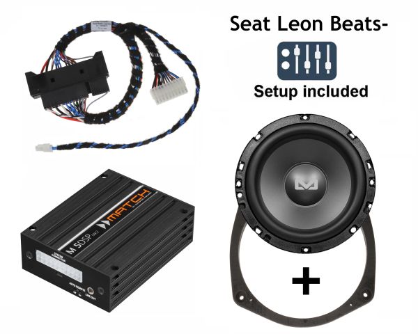 Seat Leon ST III (Typ 5F) Soundupgrade-Set mit Beats | DSP-Verstärker | Plug&Play-Kabelsatz | Bold 6