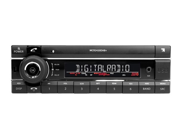 Kienzle MCR 2420 DAB+ | 24 Volt 1DIN Autoradio mit USB, AUX, BT & DAB+