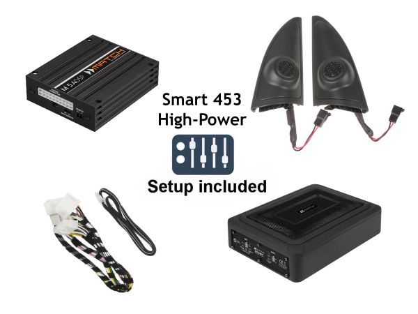 Smart 453 (mit Visteon) Soundupgrade-Set ohne JBL-System | DSP-Verstärker | Hochtöner | Q168P